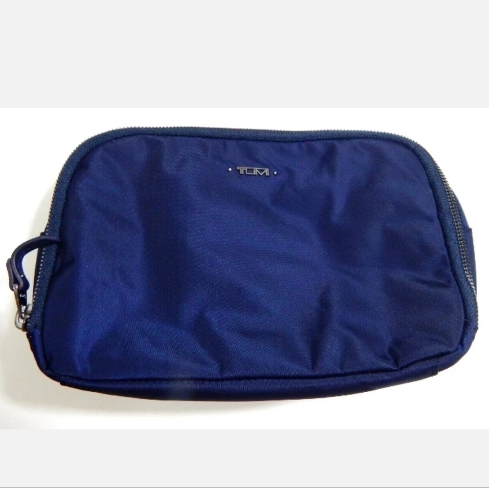 Tumi Blue Zip Around Travel Pouch